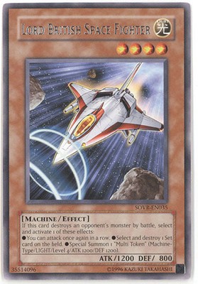 Yu-Gi-Oh Card - SOVR-EN035 - LORD BRITISH SPACE FIGHTER (rare) - NM-image