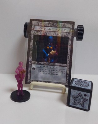 Yu-Gi-Oh! Dungeon Dice Monsters Dark Necrophia Figure & Card Rare 20+ Years Old-image