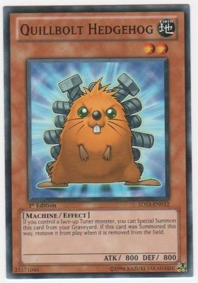 Quillbolt Hedgehog - 5DS3-EN012 - Common - 1st Edition Near Mint Starter Deck: D-image