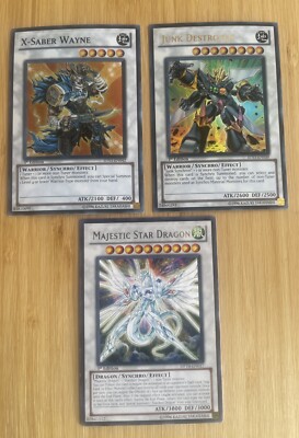 Yugioh: Ultra Rare & Rare Lot of 3 1st Edition Dragon & Warrior Cards 2 Holo-image