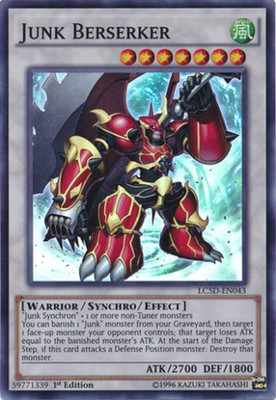 Light Play x 1 Junk Berserker - LC5D-EN043 - Super Rare - 1st Edition LC5D Legen-image