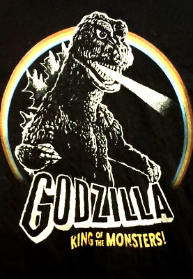 Godzilla Japanese Kaiju King Of All Monsters Rainbow TOHO T-Shirt Sz XL New-image