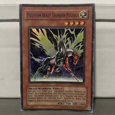 UNLIMITED PHANTOM BEAST THUNDER-PEGASUS 1996 GX02-EN003 YUGIOH CARD (LP/MP)-image
