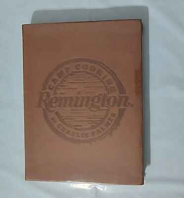 Remington Camp Cooking By Charlie Palmer Cookbook Brown Leather Bound Sealed-image