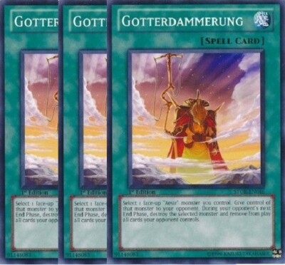 Yugioh - Gotterdammerung x 3 1st Edition NM - Free Holographic Card-image