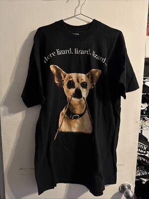 Taco Bell XXL Chihuahua Dog Vintage T Shirt Here Lizard, Lizard Godzilla 1990s-image