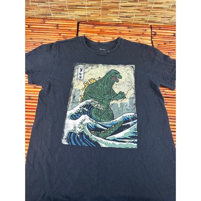 Godzilla T-Shirt Men's Blue Godzilla King of The Monsters Graphic Cotton Size M-image