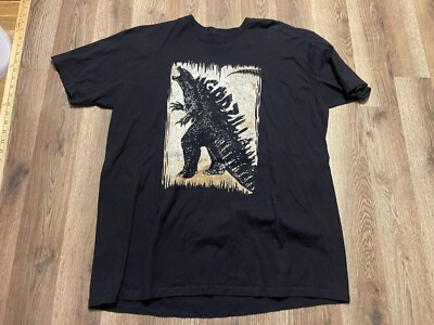 Godzilla Shirt, Men's Size XL, Black, Godzilla Graphic Print-image