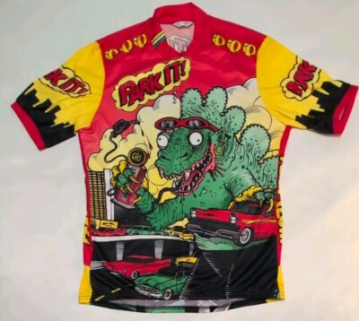 Pearl Izumi Made In USA Men’s Zip Godzilla Cycling Jersey Size XL *RARE*-image