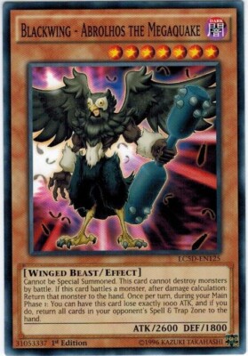 1 x Blackwing - Abrolhos the Megaquake - LC5D-EN125 - Common - 1st Edition Near -image
