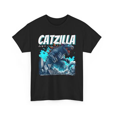 Catzilla Cat Monster T-Shirt – Epic Godzilla Cat Mashup Graphic Tee-image