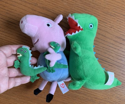TY Mr Dinosaur & George Lot (Peppa Pig) Beanie Plush Soft Toy  7