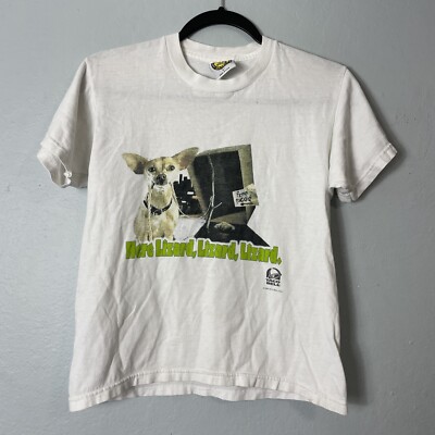 VINTAGE Taco Bell Shirt Women’s Large Chihuahua Lizard Godzilla Promo 1998 90s-image