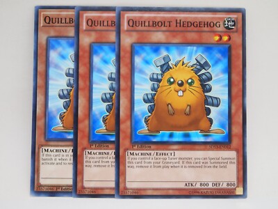 Yugioh x3 Quillbolt Hedgehog LED8-EN047 5DS3-EN012 Common 1st Edition NM-image