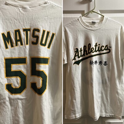 New Matsui 55 Oakland Athletics T-shirt  Medium Limited Rare Japanese-image