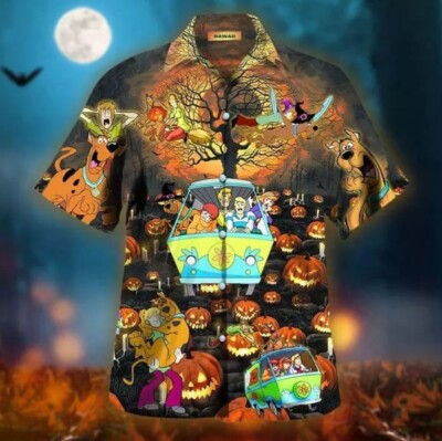 Scooby Doo Happy Halloween Hawaiian Shirt, T-Shirt-image