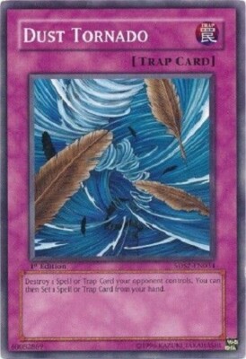 Yugioh - Dust Tornado - 1st Edition - NM - Plus Free Holographic Card-image
