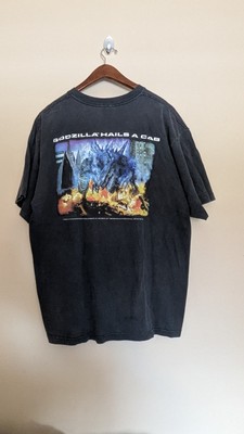 Vtg GODZILLA HAILS A CAB VINTAGE SHIRT  SIZE DOES MATTER Movie 98  Sz Xl  22x28 -image