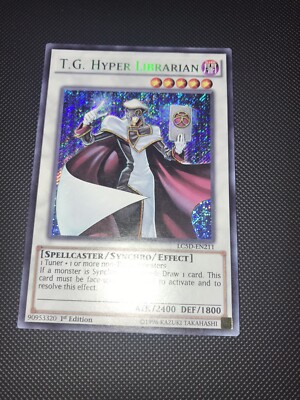 Yugioh T.G. Hyper Librarian Secret Rare 1st Edition LC5D-EN211 LP-image