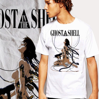 Cyber Punk t-shirt Rebel Ghost Assassin science fiction Cyborg anime tee-image