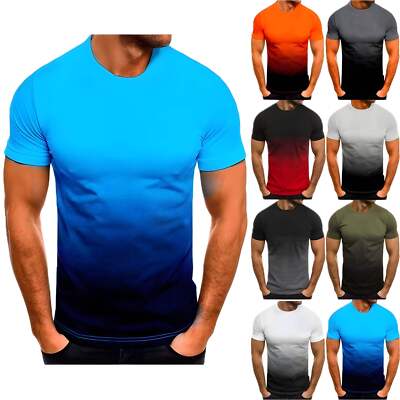 Men's Floral Print Casual Lapel T-Shirt in Blue Light Gray Black Red Black White-image