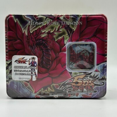 Yugioh 5D’s Black Rose Dragon 2008 Tin - Factory Sealed RARE!-image