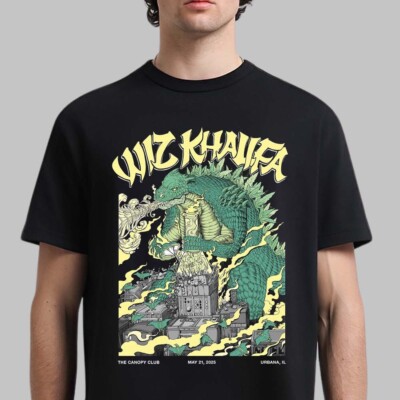 Wiz Khalifa Urbana Illinois 2025 Tee At The.Canopy Club On May 21 2025 Godzilla-image