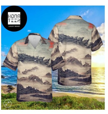 cute, Godzilla Japanese Hawaiian Shirt - 2025 trending aloha clothing 3d-image