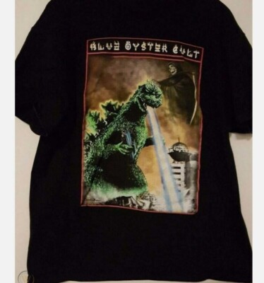 Blue Oyster Cult Godzilla Reaper Reprint Black Unisex T-Shirt-image