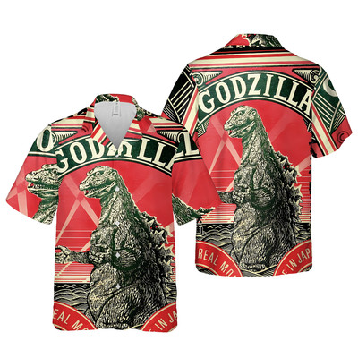 Godzilla SHawaiian Shirt Unique Graphic Shirt Gifts For-image