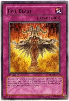 3 x Yu-Gi-Oh Card - ABPF-EN094 - EVIL BLAST (rare) - NM-image