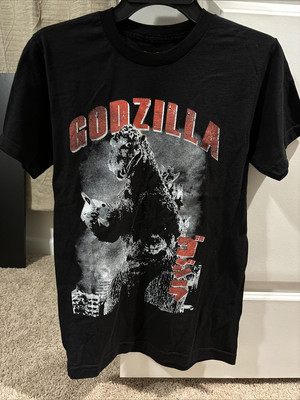 Godzilla Men's and Big Men's Graphic Tee with Short Sleeves. BLACK Color -image