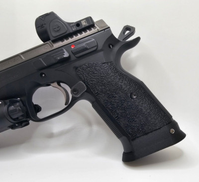 Magwell & Short Grip Panels for Shadow 2/CZ75 LS-P - Textured-image