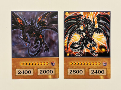 Yu-Gi-Oh GX Anime Style Cards - Red Eyes Darkness Metal Dragon Atticus UK Yugioh-image