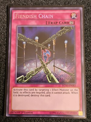 Yugioh Fiendish Chain 1st Edition Secret Rare LC5D-EN082 NM-image