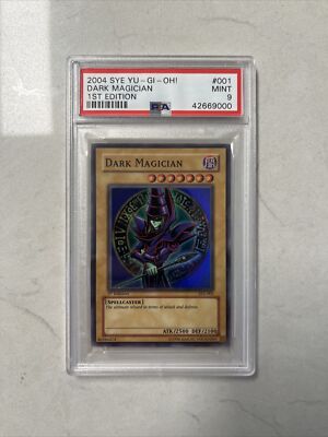 YUGIOH! PSA 9 2004 Dark Magician SYE-001 Super Rare 1st Edition-image