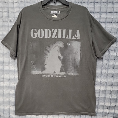Godzilla Khaki Green King Of Monsters Men's Large T-shirt Force of Nature 1954-image
