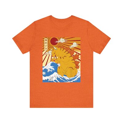 Funny Catzilla T-Shirt, Tee Animal Anime Gifts Manga Godzilla-image