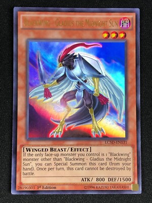 YUGIOH BLACKWING GLADIUS THE MIDNIGHT SUN LC5D-EN131 1ST ULTRA NM-image