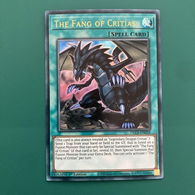 Critias's Fangs 1st Edition Ultra Rare DLCS-EN058 - Near Mint Condition-image