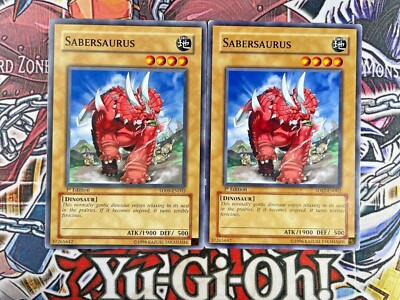 ***2x Sabersaurus 1st Ed 2x*** SD09-EN003/5DS2-EN002 | Common | YuGiOh! NM-image