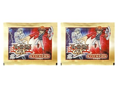 Lot of (2) Yu-Gi-Oh! GX Series 2 Factory Sealed Sticker Packs-image