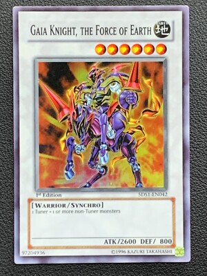 Gaia Knight, The Force Of Earth 5DS1-EN042 1st Edition Super Rare Yu-Gi-Oh! [2]-image