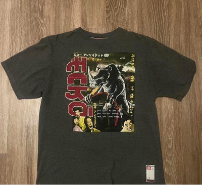 RARE vintage 90s Ecko Complex Chinese rhino Godzilla Graffiti graphic t-shirt-image