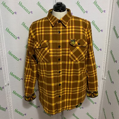 Middle Of Beyond Flannel Shirt Godzilla King Ghidorah Monster Zero Plaid Mens XL-image
