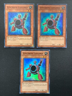 3x Synchrom Explorer 5DS3-EN005 1st Edition Super Rare Yu-Gi-Oh!-image