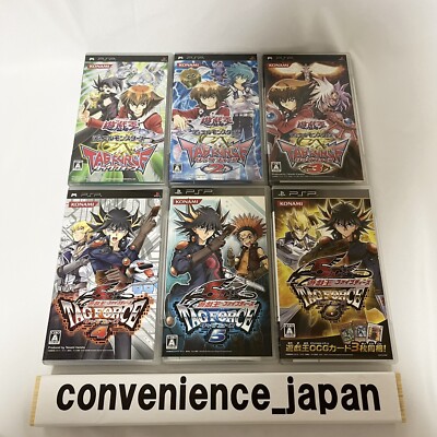 YU-GI-OH Duel Monsters Tag Force GX 1 2 3 5D's 4 5 6 PSP Lot 6 set used No Card-image