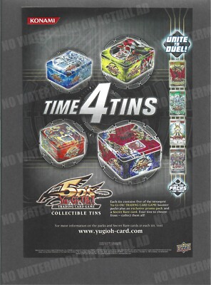 Yu-Gi-Oh! 5D's Tins TCG CCG Cards Konami Print Magazine Ad Poster Anime ADVERT-image