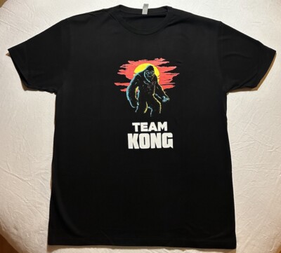 Godzilla Vs Kong Movie “Team Kong” Promo T Shirt Black XL 2021 Action Film King-image