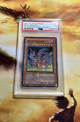2007 Yu-Gi-Oh! Promo Yu-Gi-Oh! Gx Spirit Caller #EN001 Brain Crusher PSA 7 NM-image